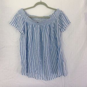 Off-the Shoulder Striped Top